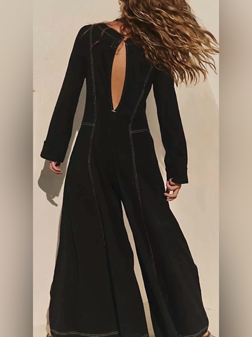 Free People Strada Jumpsuit. NWT. Black - Picture 2 of 3